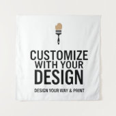 ブランクカスタマイズ 57x57" 角型 個人用オリジナル タペストリー (正面)