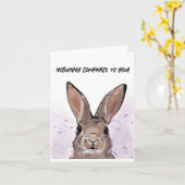 ブランクバニーカード カード (黄色い花)