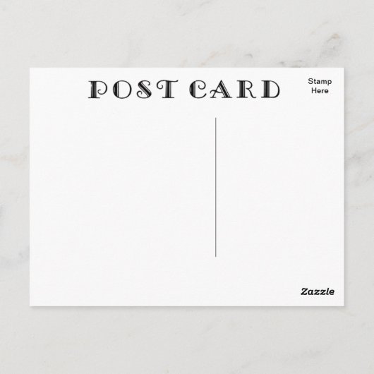 ブランクレトロポストカード フォント アンティーク DIY ポストカード (裏面)