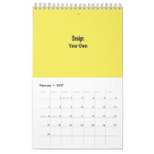 ブランク カレンダー (2月 2027)