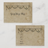 ブランク シーズン & チェルブ アンティーク ステンド 1880 年代の紙 名刺 (正面/裏面)