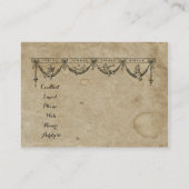 ブランク シーズン & チェルブ アンティーク ステンド 1880 年代の紙 名刺 (裏面)