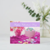 ブランク- "ハッピーバレンタインデー"キャンデーのハート シーズンポストカード (スタンド正面)