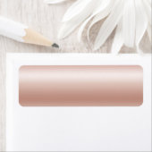 ブランク パステル ローズゴールド オンブレーフォイル ラベル (インサイチュ)