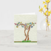 ブランクNotecard生命の樹 カード (黄色い花)