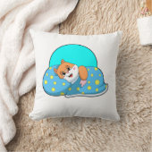 ブランケットで眠るハムスター.PNG クッション (ブランケット)