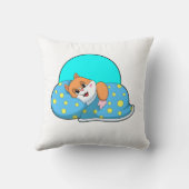 ブランケットで眠るハムスター.PNG クッション (裏面)