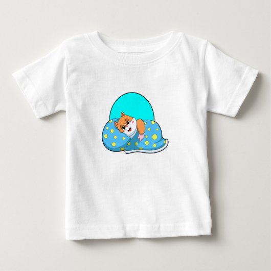 ブランケットで眠るハムスター.PNG ベビーTシャツ (正面)