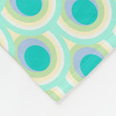 ブランケットというクジャク羽の楕円形パターンアクア フリースブランケット (角)