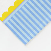 ブランケットという名前のライトハウスブルー白 フリースブランケット (角)