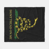 ブランケットは私ガッズデンのヘビを踏み出さない フリースブランケット (正面(横))