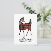 ブランケットクリスマス付きホリデーホースフォール シーズンポストカード (スタンド正面)
