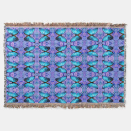 ブランケットブルーバタフライ&アジサイ スローブランケット