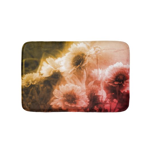 ブランケット花白黒動揺してヴィンテージ バスマット (正面)