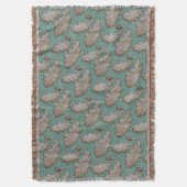 ブランケット、オーク葉のとどんぐり スローブランケット (正面縦)