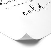 ブランケモダンットをスクリプトで結婚式の引き出物記号を保持 ポスター (角)