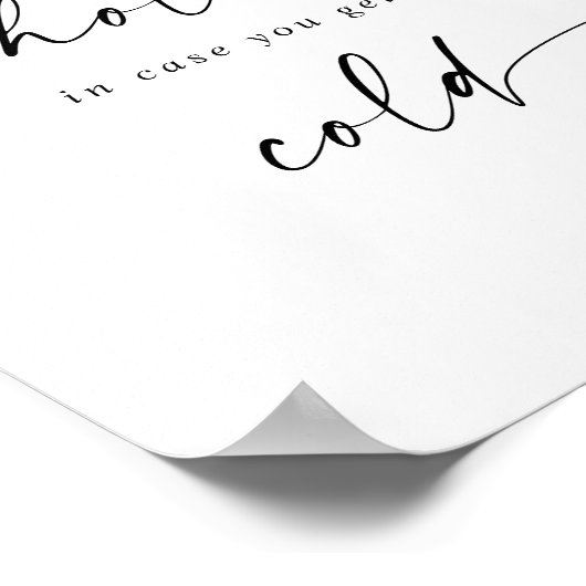 ブランケモダンットをスクリプトで結婚式の引き出物記号を保持 ポスター (角)