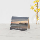 ブランケンベルジュサンセットベルギーコースト誕生日 カード (黄色い花)