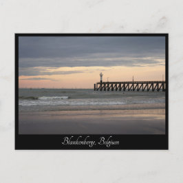 ブランケンベルジュサンセット，ベルギーコースト ポストカード