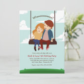 ブランコで楽しく招待状 招待状 (スタンド正面)