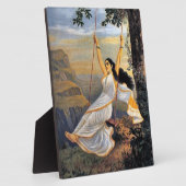 ブランコにモヒニが乗っている フォトプラーク (側面)