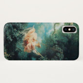 ブランコに乗った若い女性が自然・グリーン・ピンク Case-Mate iPhoneケース (裏面(横))