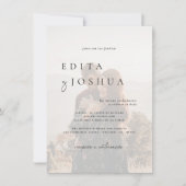 ブランコNegro Todo En Uno Invitacion de Boda QR 招待状 (正面)