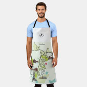 ブランサム地図エプロン エプロン (着用した状態)