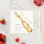 ブランシュとバブル ブライズシャワー ワインボトル スタンダードカクテルナプキン (インサイチュ)