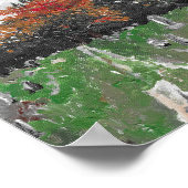 ブランズウィックメイン州バーニー墓地プリント ポスター (角)