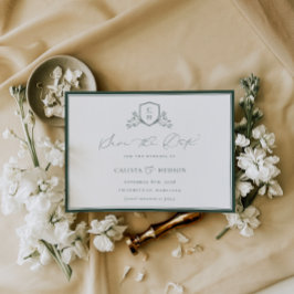 ブランズウィック結婚クレストモノグラム セーブザデート