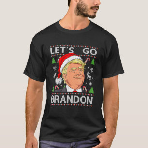 ブランソンおもしろいブランドントランプ醜いクリスマ行こう Tシャツ