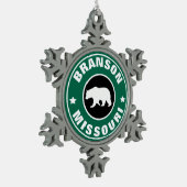 ブランソンミズーリ スノーフレークピューターオーナメント (左)