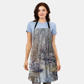 ブランソン秋クリークウィンタースノーパインターリー エプロン (着用した状態)