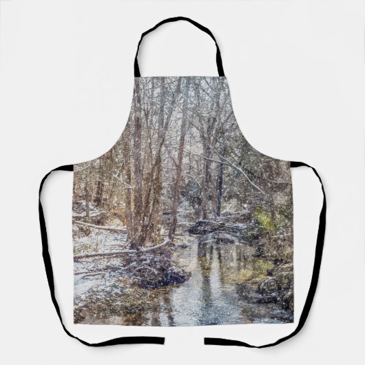 ブランソン秋クリークウィンタースノーパインターリー エプロン (正面)