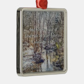 ブランソン秋クリークウィンタースノーペインタリーオーナメント メタルオーナメント (右)