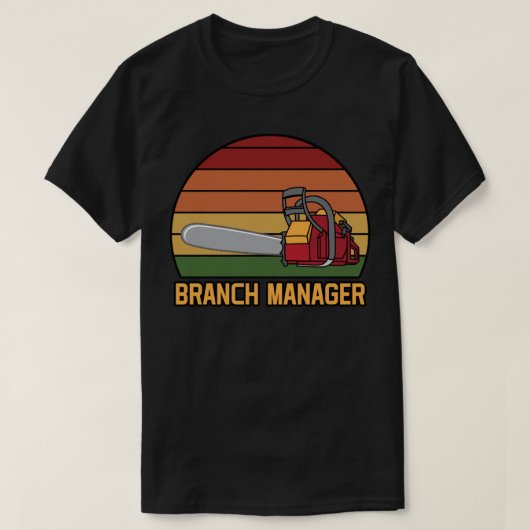 ブランチおもしろいマネージャーLumberjack Tシャツ (デザイン正面)