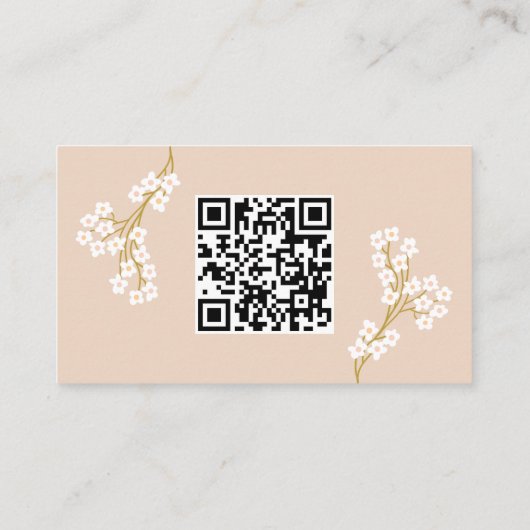 ブランチおよびバブリーブライダルシャワーのレジストリカード 名刺 (裏面)