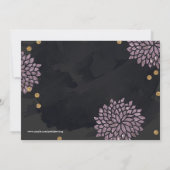 ブランチおよび快活なグリッターの水彩画のシャワーの招待 招待状 (裏面)