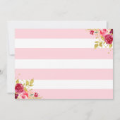 ブランチおよび快活なブライダルシャワーの招待状の花柄 招待状 (裏面)