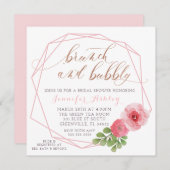 ブランチおよび快活なブライダルシャワーの招待 招待状 (正面/裏面)