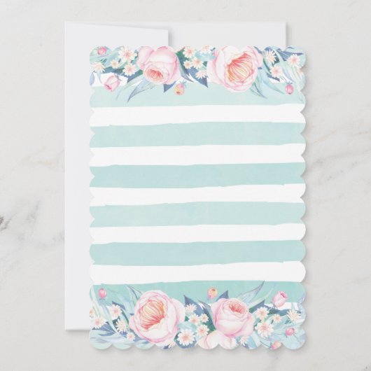 ブランチおよび快活な花のブライダルシャワーの招待状 招待状 (裏面)