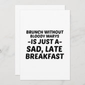 ブランチで血マリーズサッドレイトブレックファースト 招待状 (正面/裏面)