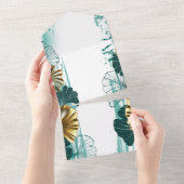 ブランチとゴールデン葉ズGinko Biloba オールインワン招待状 (貼ってはがせる)