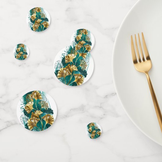 ブランチとゴールデン葉ズGinko Biloba コンフェッティ (グループ)