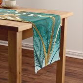 ブランチとゴールデン葉ズGinko Biloba ショートテーブルランナー (インサイチュ)