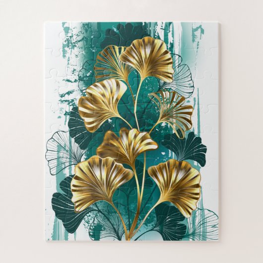 ブランチとゴールデン葉ズGinko Biloba ジグソーパズル (縦)