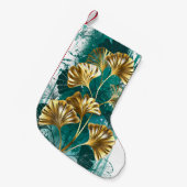 ブランチとゴールデン葉ズGinko Biloba スモールクリスマスストッキング (正面 (吊り時))