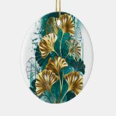 ブランチとゴールデン葉ズGinko Biloba セラミックオーナメント (右)