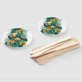 ブランチとゴールデン葉ズGinko Biloba ハンドファン (組立なし)